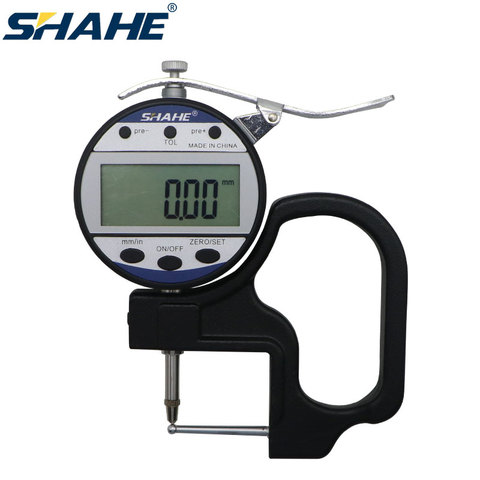SHAHE 0.01mm 10mm digital tube thickness gauge metal thickness measurement film thickness measurement thickness meter tester ► Photo 1/6