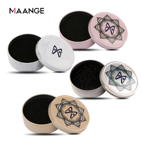MAANGE 1Pcs Color Off Makeup Brush Cleaner Sponge Powder Remover Marbling Make Up Brushes Washing Cleaning Metal Box Beauty Tool ► Photo 1/6