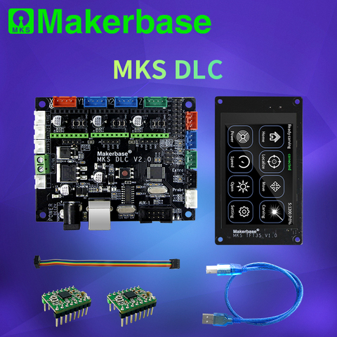 Makerbase MKS DLC  GRBL OFFLINE  Laser CNC control board TFT35 TFT24 touch screen replace cnc shield v3 UNO R3 expansion plate ► Photo 1/6
