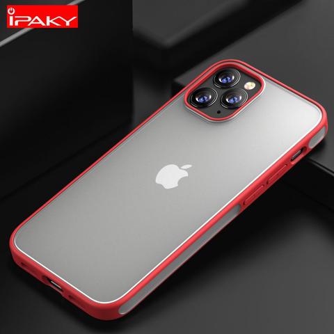 for iPhone 12 Case IPAKY 12 Mini Transparent Matte TPU PC Mixed 12 Pro Case Shockproof Armor for iPhone 12 Pro Max Case ► Photo 1/6