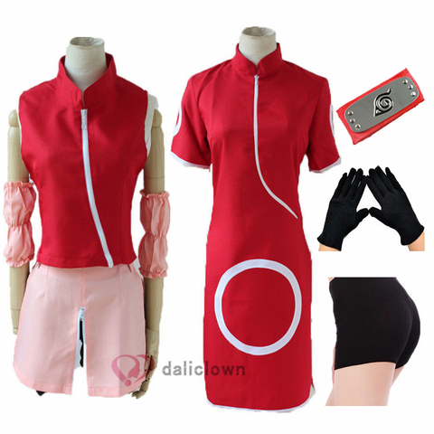 Naruto Haruno Sakura 1st Generation / 2nd Generation Cosplay Costume –  Animee Cosplay