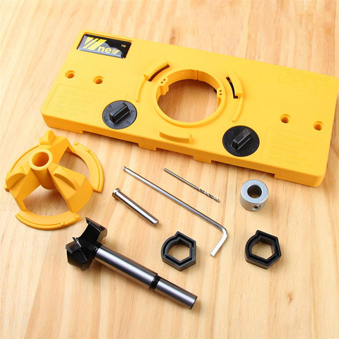 35MM Cup Style Hinge Boring Jig Drill Guide Set Door Hole Template For wood Hole Locator Tool Hinge Jig Drill Guide Tool ► Photo 1/6