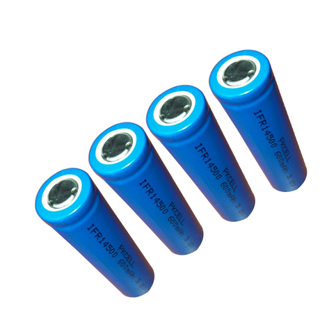 4Pcs/Lot PKCELL IFR14500 14500 600mAh AA 3.2V Lithium iron phosphate power battery rechargeable batteries for Electric Shaver ► Photo 1/6