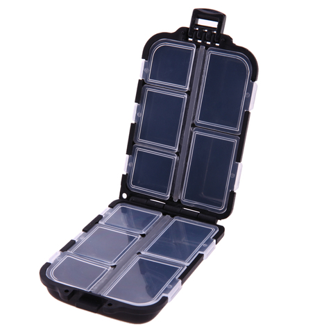 6/10/12 Compartments Storage Case Box Plastic Fishing Lure Spoon Hook Bait Tackle Box Small Accessory Box Square Fishhook Box ► Photo 1/6