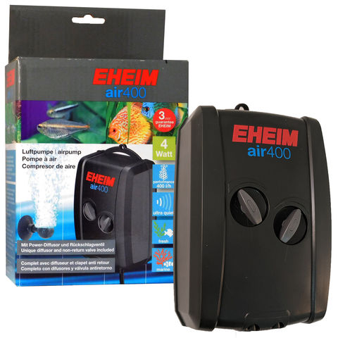 EHEIM AIR PUMP 400 with AIRLINE AIRSTONE DIFFUSER FISH TANK AQUARIUM ULTRA QUIET SILENT 2/TWO/TWIN OUTLETS AIR PUMP 3704 ► Photo 1/5