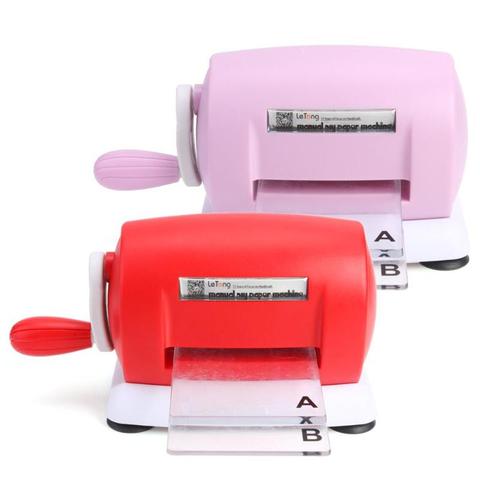 DIY Dies Cutting Embossing Machine Scrapbooking Dies Cutter Paper Card Die-Cut Machine Home Embossing Dies Tool Pink Purple ► Photo 1/6