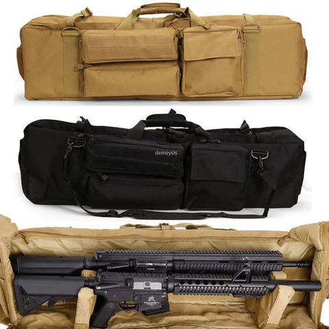 Tactical Gun Backpack Army Double Rifle Bags Airsoft Military Dual Carbine Carrying Case for SAW M249 M4A1 M16 AR15 ► Photo 1/6