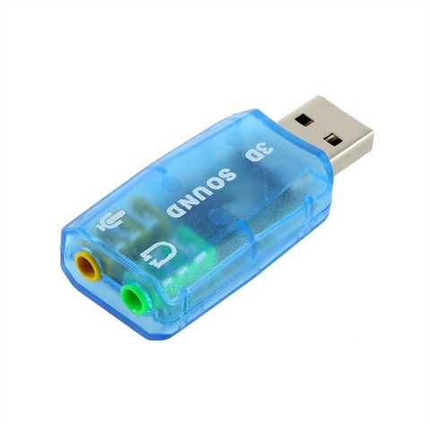 1 Pc 3D Audio Card Usb 1.1 Mic/Speaker Adapter Surround Sound 7.1 Ch Voor Laptop Notebook ► Photo 1/6