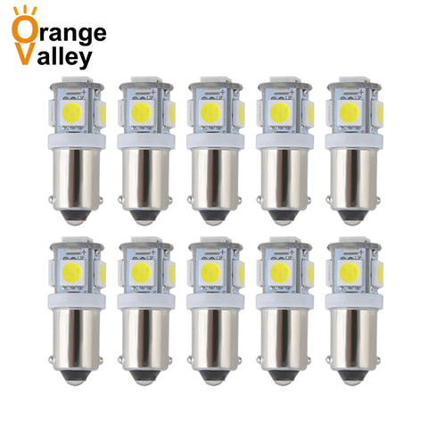 10pcs High Quality BA9S 434 T4W 5 LED 5050 SMD H6W Car Auto Interior Reading Lights Dome Lamp DC 12V ► Photo 1/6