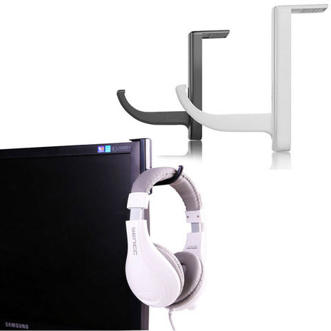 Universal Headphone Holder Hanger Wall PC Monitor Stand Durable Headset Hanger PC Monitor Holder Stand Mounted Hook Display ► Photo 1/6