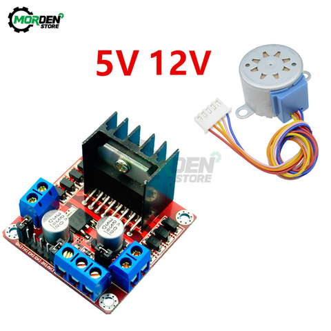 L298N DC Stepper Motor Driver Controller + 28BYJ-48 5V 12V Reduction Gear Stepper Motor 4 Phase Step Motor for Arduino ► Photo 1/6