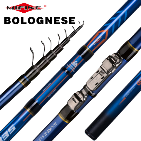 MIFINE SELEKTOR Telescopic Bolognese Fishing Rod 4/4.5/5/5.5/6M HIGH CARBON Trout Travel Light Spinning Float Fishing 10-25G ► Photo 1/6