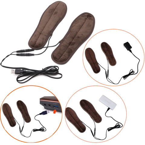 USB Electric Powered Plush Fur Heating Insoles Winter Keep Warm Foot Shoes  Keep Warm Insole Heated Insole Unisex ► Photo 1/6