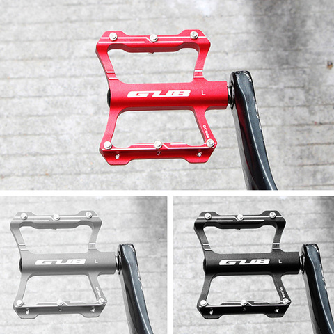 GUB 008Ultralight Aluminum Alloy Bicycle Pedals CNC Sealed Bearing Flat Platform Antiskid Cycling Pedal MTB Riding Bike Part 2pc ► Photo 1/6