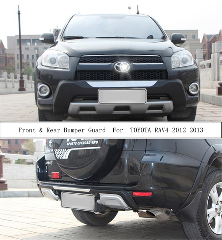 For TOYOTA RAV4 2012 2013 Front & Rear Bumper Guard Plate Protector Anti-impact High Quality ABS Auto Accessories ► Photo 1/4