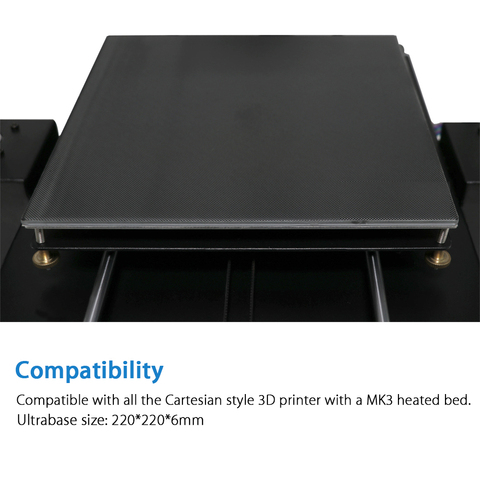 220x220 12V heatbed Ultrabase 3D printer Platform Build Surface Glass Plate for anycubic i3 mega MK2 MK3 3d printer hotbed parts ► Photo 1/6