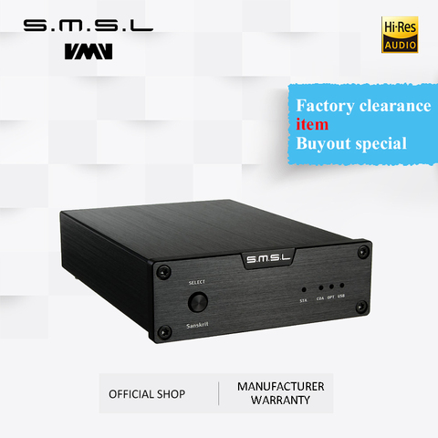SMSL Sanskrit 6th Anniversary Edition DAC Analog Audio Decoder 32bit/192kHz with USB Optical Coaxial Input Black Silver ► Photo 1/1