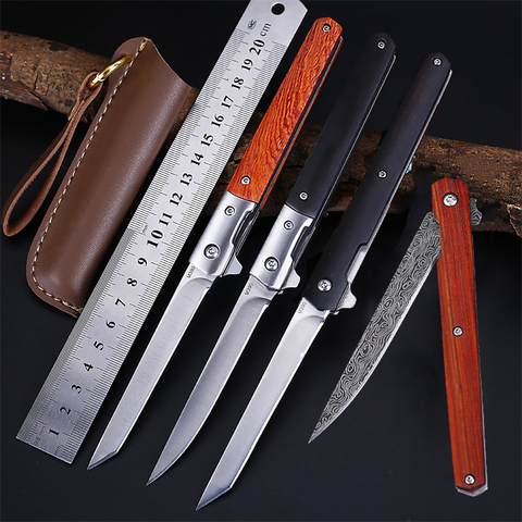 M390 Steel Fold Knife CS Go Portable Pocket Solid Wood Folding Knife Camping Hunting Knife Slicing Fruit Knives  OutdoorTool EDC ► Photo 1/6