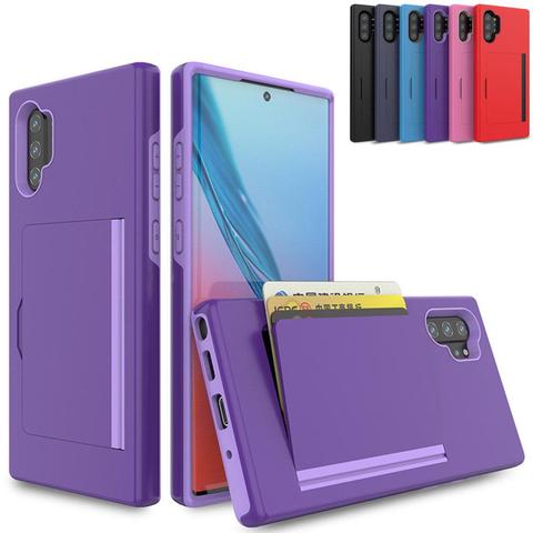 Candy Color Case For Samsung Galaxy Note 10+ 5G Note10 S10 Plus S10E Case Flip Card Slots Cover For Samsung Note 10 Plus 5G S10+ ► Photo 1/6