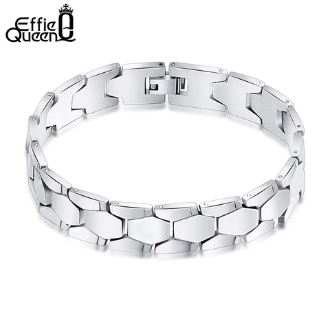 Effie Queen Top Grade Stainless Steel Men's Bracelet Hand Chain Charming Fashion Jewelry For Men&Boy Gift 22CM IB77 ► Photo 1/6