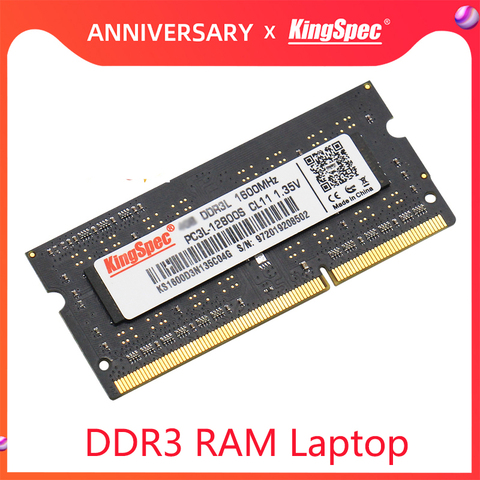 KingSpec ddr3 8GB 4GB 1333 1600 DDR RAM Memory Memoria Ram For Laptop ddr 3 1600MHz ram ddr3 4gb 8gb Notebook RAMs ► Photo 1/6