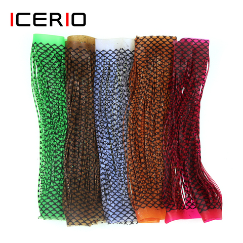 1PCS Fly Tying Material Grizzly Barred Rubber Flutter Silicone Legs Dry Streamer Buggy Nymph Legs Tying Fish Hook Rubber String ► Photo 1/6