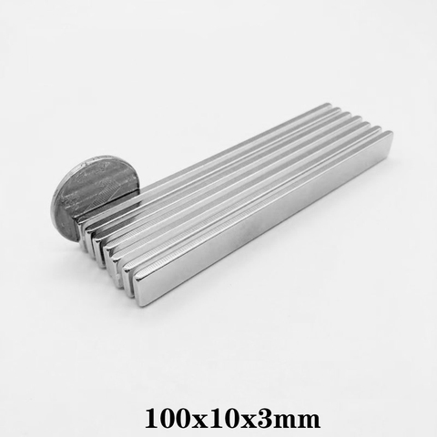 1~20PCS 100x10x3 Super Strong Magnetic Magnets Length 100mm Permanent Neodymium Magnet 100x10x3mm Longer Sheet Magnet 100*10*3 ► Photo 1/6