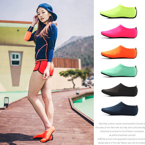 USHINE Water Swimming Shoes Solid Color Summer Beach Shoes Aqua Socks Seaside Sneaker Slippers Man Woman Children ► Photo 1/6