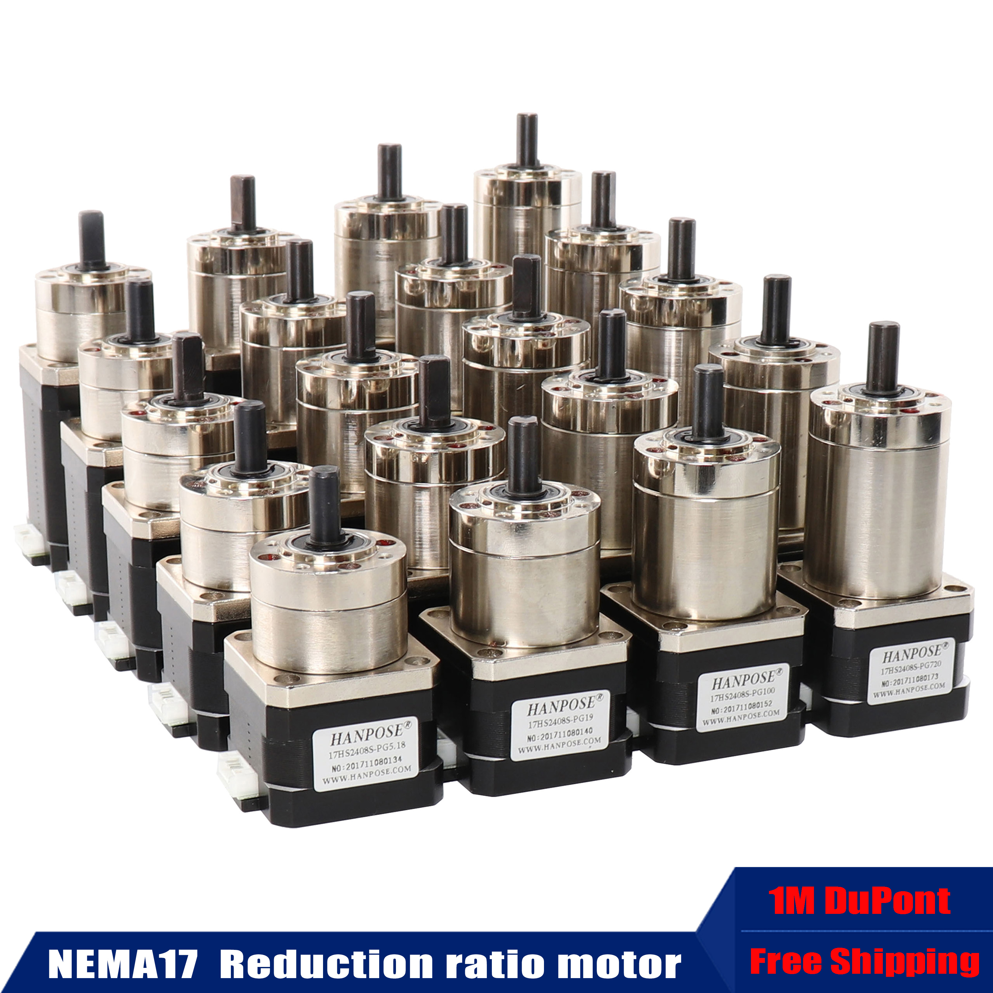 geared Gearbox Nema 17 Stepper Motor All Ratio Geared For 3D