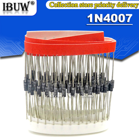 100PCS 1N4007 4007 1A 1000V DO-41 High quality Rectifier Diode IN4007 1n4007 ► Photo 1/1
