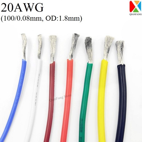 1M Wire Cable 20AWG Super Soft Silicone Insulated High Temperature Flexible Heat-Resistant Lighting Line Electronic Copper Wire ► Photo 1/6