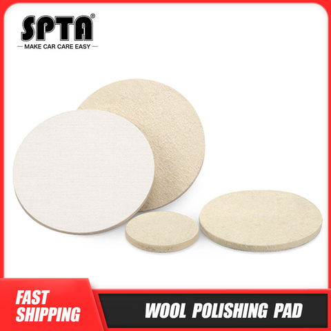 SPTA 2/3/4/5/6/7inch Wool Wheel Polishing Disc Wool Flock Pad Grinding Buffing Wool Felt Wheel Glass Flocking Polisher Pad ► Photo 1/6