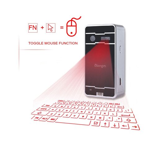 Bluetooth Laser keyboard Wireless Virtual Projection keyboard Portable for Iphone Android Smart Phone Ipad Tablet PC Notebook ► Photo 1/6