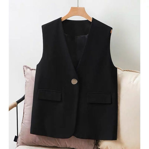 2002 New Spring Classic Vest Women Elegant Suit Vest Sleeveless Casual Jackets Outerwear Office Lady Slim Waistcoat Vest A182 ► Photo 1/5