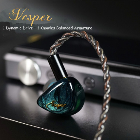 QOA Vesper 1BA+1DD In Ear Earphone Hybrid Driver Headset HIFI DJ Monitor Earphone Earbuds With Detachable Cable ZSTX SIF  S2 PRO ► Photo 1/6