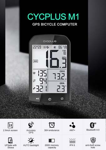 CYCPLUS M1 Bike GPS computer bicycle Computer Speedmeter wireless