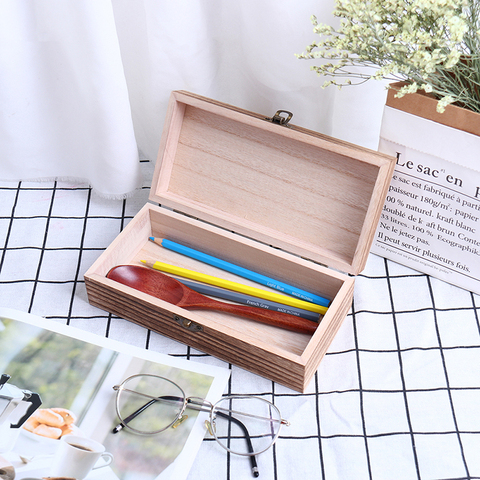 New Retro Jewelry Box Desktop Natural Wood Clamshell Storage Hand Decoration Wooden Box Postcard Storage Box ► Photo 1/6