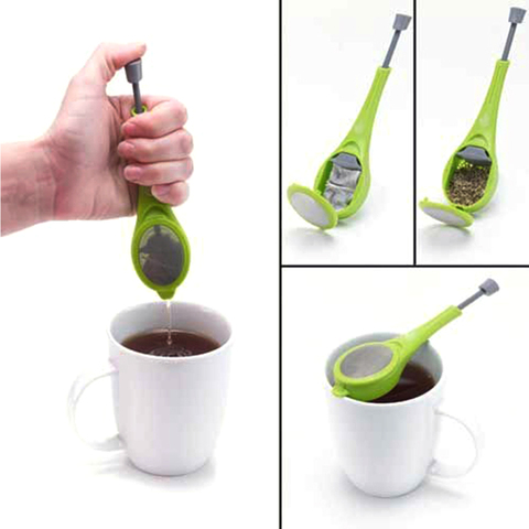 New Reusable Tea Strainer Healthy Food Grade Flavor Total Tea Infuser Gadget Swirl Steep Stir Press Plastic Tea Coffee Strainer ► Photo 1/6