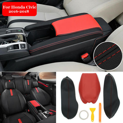 3PCS New PU Leather Car Center Armrest Box Cover Trim For Honda Civic  2016/2017/2022 Auto Armrest Box With Tape Tool - Price history & Review