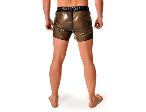 Fetish Latex Rubber Gummi Metallic green Shorts Briefs fashion Unisex Tight Size 0.4mm S-XXL ► Photo 1/5