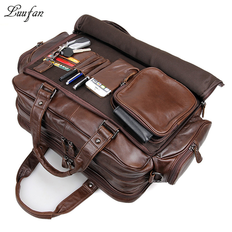 Men's genuine leather briefcase 16