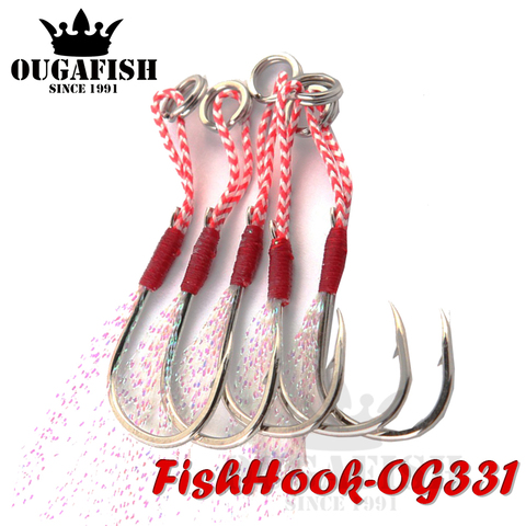 5pcs/lot Jig Head Fishing Hook Jigs Assist Hook Barbed Jig Hooks High Carbon Steel Slow Jigging Anzuelos De Pesca Mar Anzuelos ► Photo 1/6