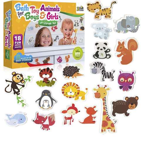 animal bath toys fun foam animals with bath toy storage bag baby bath toy Children's educational toys ► Photo 1/5