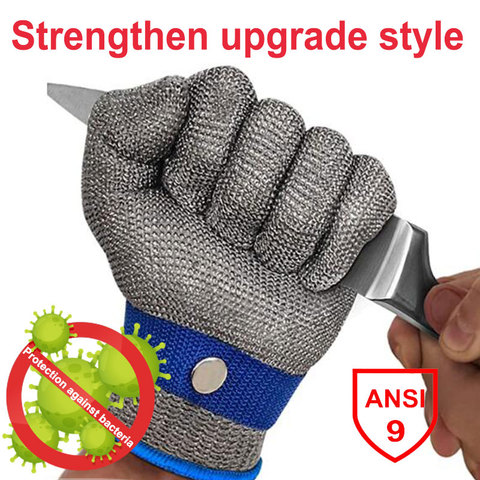 NMSafety 100% Stainless Steel Mesh Butcher Glove With Protection Against Bacteria High quality Safe Work Gloves ► Photo 1/6