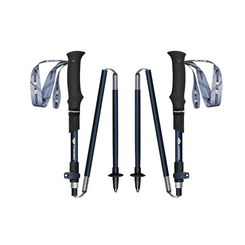 Pioneer 1Pair Carbon Fiber And Aluminum Trekking Poles Quick Lock 5 Sections Outdoor Portable Ultralight Cane For Hiking Walking ► Photo 1/6