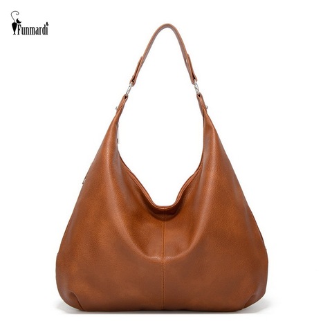 Funmardi Vintage Female Shoulder Bags Fashion Patchwork PU Leather Women Bag Hobo Ladies Handbag Big Casual Tote Bags WLHB2181 ► Photo 1/6