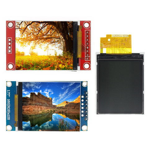D02 1.77 1.8 inch TFT LCD Module LCD Screen SPI serial 51 drivers 4 IO driver TFT Resolution 128*160 1.8 inch TFT interface ► Photo 1/6