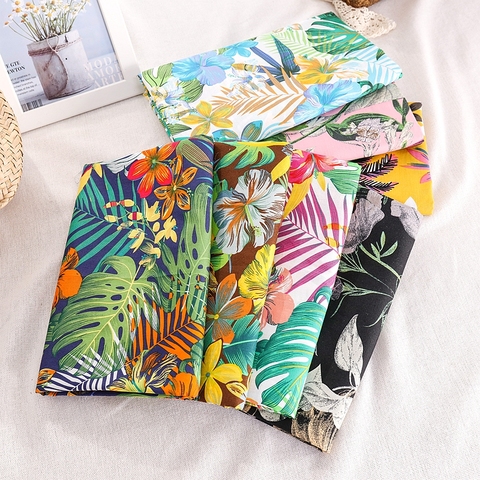 Hawaiian Printed Cotton Poplin Fabric Summer Men's Beach Pants Fabric TJ1388 ► Photo 1/6