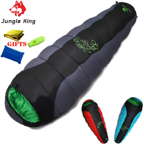 Jungle King CY0901 Thickening Fill Four Holes Cotton Sleeping Bags Fit for Winter Thermal 4 Kinds of Thickness Camping Travel ► Photo 1/6