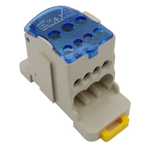 UKK80A Din Rail 1 in N Out Terminal Block Distribution Box Universal Power Junction Box Electric Wire Connector gangbei ► Photo 1/6